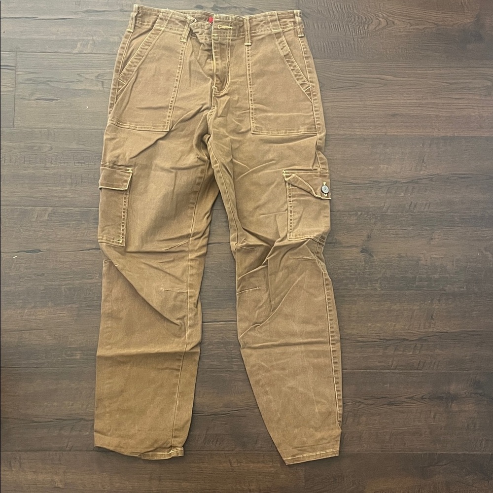 Dickies Women's Tan Ankle Cargo Jeans